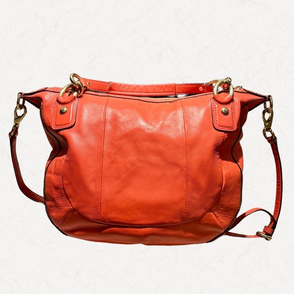 Coach Orange Woven Shoulder Bag.  VGC. - Picture 3 of 11